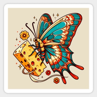 Cheese butterfly cheese lover Magnet